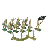 14 - Union of South Africa 30mm Lead Soldiers with Barb Wire Fence Piece