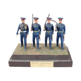 6 - Wood Block Mounted Toy Soldiers