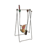 Antique Mechanical Swing with Celluloid Clown on Trapeze