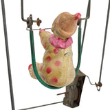 Antique Mechanical Swing with Celluloid Clown on Trapeze