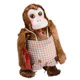 Occupied Japan Wind-Up Pipe Smoking Walking Monkey with Briefcase