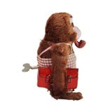 Occupied Japan Wind-Up Pipe Smoking Walking Monkey with Briefcase