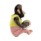 1950's Kuramochi & Co (Korea) Battery Operated Mechanical Monkey With Cymbals (Not-Working)