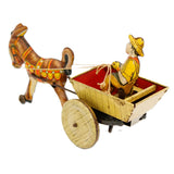 1940’s Marx Tin Litho Wind-Up  Balky Donkey Cart