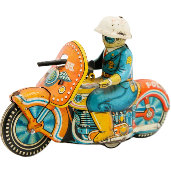 1950's Japanese Military Police Tin Motorcycle | Vintage Toys
