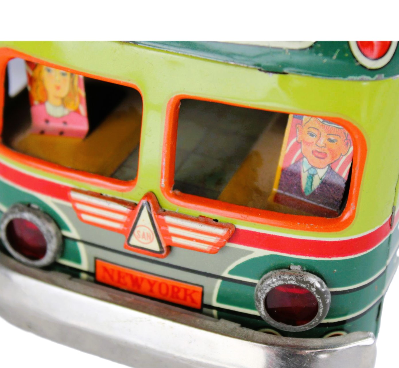 Rare 1950’s Greyhound Red Ribbon World Bus