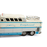 1960’s Japanese Tin Litho Friction Drive Greyhound Bus With Passenger Movement