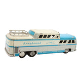 1960’s Japanese Tin Litho Friction Drive Greyhound Bus With Passenger Movement