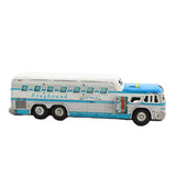 1960’s Japanese Tin Litho Friction Drive Greyhound Bus With Passenger Movement