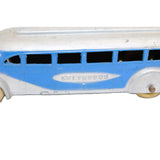 Three 1930’s & 1940’s Tootsietoy Toy Metal Greyhound Buses