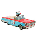 1958 Happy Pup Ford Fairlane Friction Car With Large Tin Litho Dog Driver