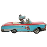 1958 Happy Pup Ford Fairlane Friction Car With Large Tin Litho Dog Driver