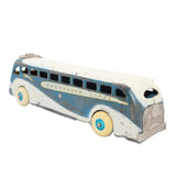 1930’s Arcade Cast Iron Greyhound Lines Bus With Nickel Front & Rear Grill