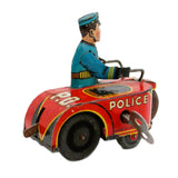 1930’s Marx Wind-Up TIn Litho Police Motorcycle with Sidecar