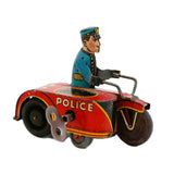 1930’s Marx Wind-Up TIn Litho Police Motorcycle with Sidecar