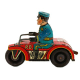 1930’s Marx Wind-Up TIn Litho Police Motorcycle with Sidecar