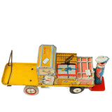 1950’s Unique Art Tin Litho Wind-Up U.S. Mail Truck