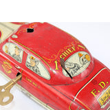 Vintage 11” Marx Tin Litho Wind-Up Fire Chief Car No. 1