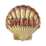 Very Rare 1930's Shell Oil Attendants Hat Badge Tinder With Box