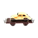 Spanish Paya Tin Car on Railroad Flatbed Train Car