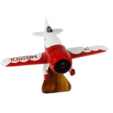 Desk Model Of Wood Gee Bee Super Sportster Racer With Wood Stand