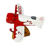 Desk Model Of Wood Gee Bee Super Sportster Racer With Wood Stand