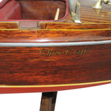 Beautiful Condition Hand Made Chris Craft Barrel Back Model Boat Kit with Motor