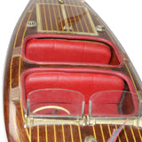 Beautiful Condition Hand Made Chris Craft Barrel Back Model Boat Kit with Motor