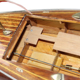 Beautiful Condition Hand Made Chris Craft Barrel Back Model Boat Kit with Motor