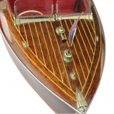 Beautiful Condition Hand Made Chris Craft Barrel Back Model Boat Kit with Motor