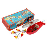 Early 1950's Schuco Elecktro-Ingenico Delfino 5411 Deluxe Boat Kit With Box