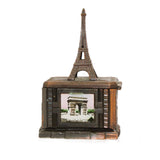 Antique Eiffel Tower On Pedestal Base Lead Bank