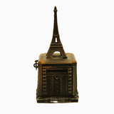 Antique Eiffel Tower On Pedestal Base Lead Bank