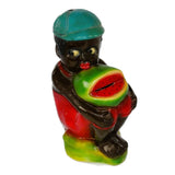 Chalkware Black American Boy Eating Watermelon Still Bank Figure