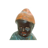 Chalkware Black Boy Sitting on a Large Chamber Pot Still Bank