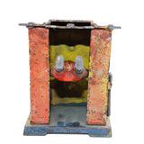 1885 J. & E. Stevens Mechanical Bank- Black Man In Yellow Cabin