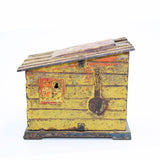 1885 J. & E. Stevens Mechanical Bank- Black Man In Yellow Cabin
