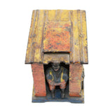 1885 J. & E. Stevens Mechanical Bank- Black Man In Yellow Cabin