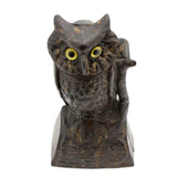 J. & E. Stevens 1880 Cast Iron Mechanical Owl Bank