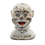 J. & E. Stevens Bill E. Grin Mechanical Cast Iron Bank