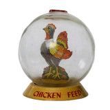 Vic Moran “Chicken Feed” Glass Bubble Money Meter Bank