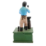 John Deere Cast Iron Mechanical Bank- Blacksmith With Anvil