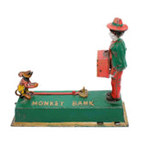 1920’s Cast Iron Hubley Mechanical Bank- Monkey & Organ Grinder