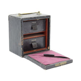 Antique Small Gold & Silver Coin Carriage Box With Brass Handle