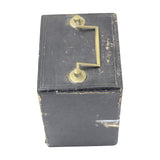 Antique Small Gold & Silver Coin Carriage Box With Brass Handle