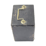 Antique Small Gold & Silver Coin Carriage Box With Brass Handle