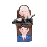 Rare 1983 Ronald Reagan / Tip O'Neill Metal Mechanical Bank Manufactured by Miley's Inc.