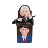 Rare 1983 Ronald Reagan / Tip O'Neill Metal Mechanical Bank Manufactured by Miley's Inc.