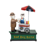 Hawthorne Direct Hot Dog Cast Iron Mechanical Bank