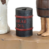 1975 John Wright "Uncle Sam & Arab Oil" Cast Iron Mechanical Bank